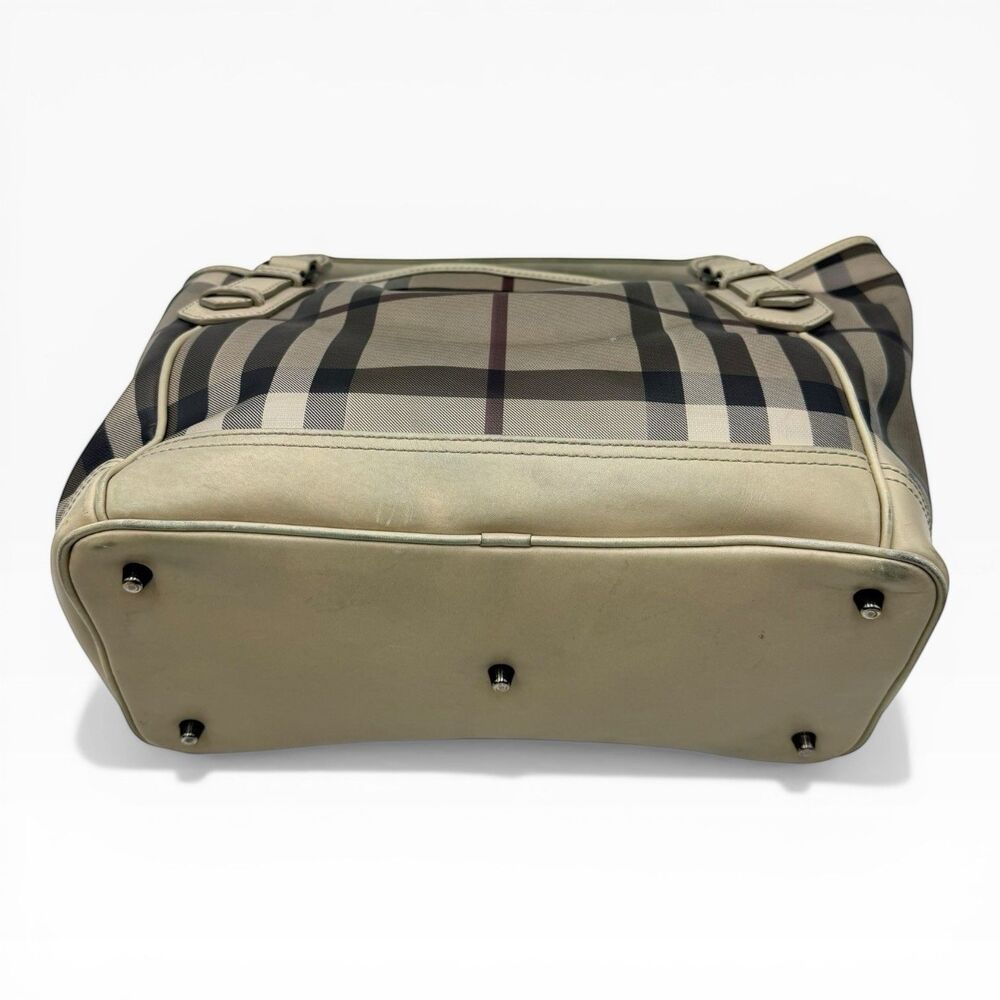 Burberry Authentic Large Smoke House Check Canvas Tote W Dustbag & Certificate - Picture 5 of 16